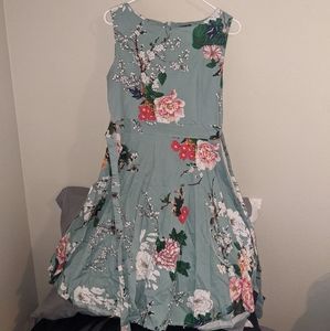 Japanese Print Short Dress